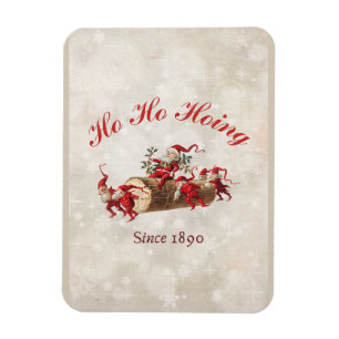 Ho Ho Hoing seit 1890 Vintage Gnome Weihnachten Magnet