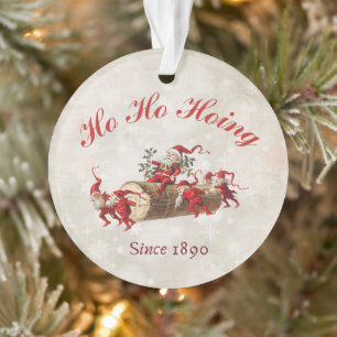 Ho Ho Hoing seit 1890 Vintage Gnome Weihnachten Ornament