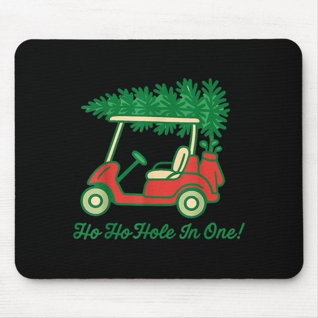 Ho Ho Hole In One Santa Golf Christmas Holiday Gol Mousepad (Vorne)