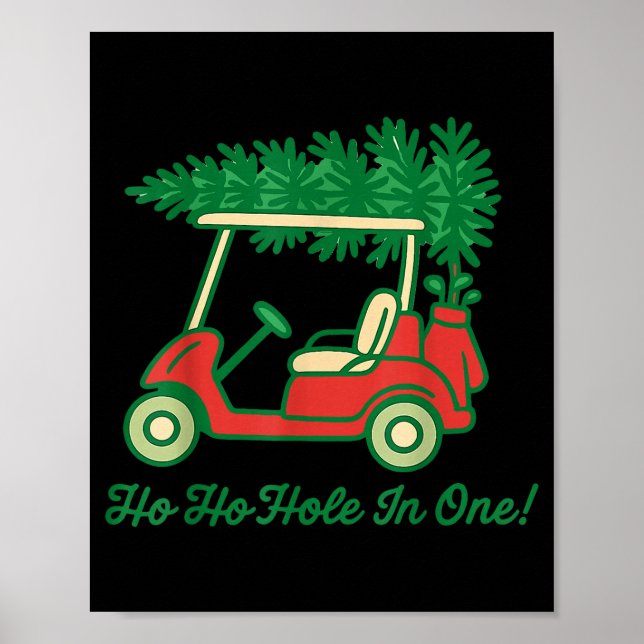 Ho Ho Hole In One Santa Golf Christmas Holiday Gol Poster (Vorne)