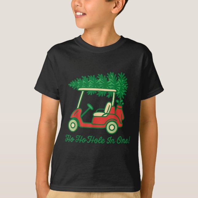 Ho Ho Hole In One Santa Golf Christmas Holiday Gol T-Shirt (Vorderseite)