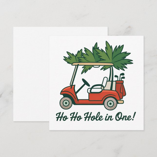 Ho Ho Hole In One Weihnachten Santa Golf Golfen  (Vorne/Hinten)