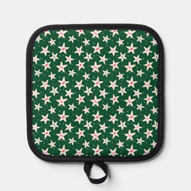 Ho Ho Holiday Sugar Cookie Pattern Topflappen (Vorderseite)