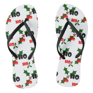 Ho Ho Holly & Berries Flip Flops