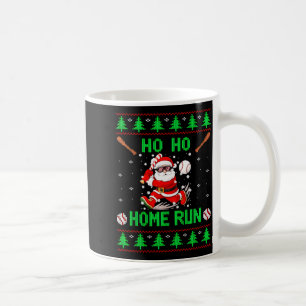 Ho Ho Home Run Baseball Weihnachten Santa hässlich Kaffeetasse