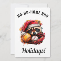 Ho-Ho-Home Run Baseball-Weihnachtskarte — Personal