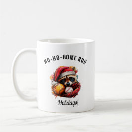 Ho-Ho-Home Run Raccoon Mug — Add Your Name on Back Kaffeetasse