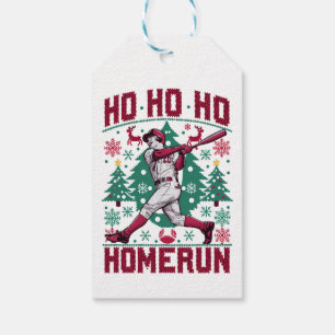 Ho Ho Homerun Baseball Ugly Weihnachts-Sweater Geschenkanhänger
