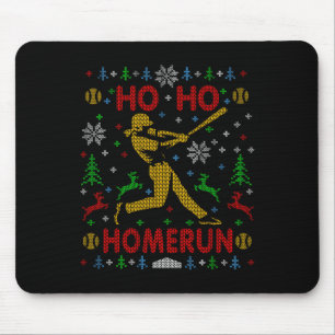 Ho Ho Homerun Fastpitch Softll Hässliches Weihnach Mousepad