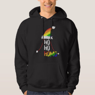 Ho Ho Homo Girls Weihnachtsmannmütze Weihnachten L Hoodie