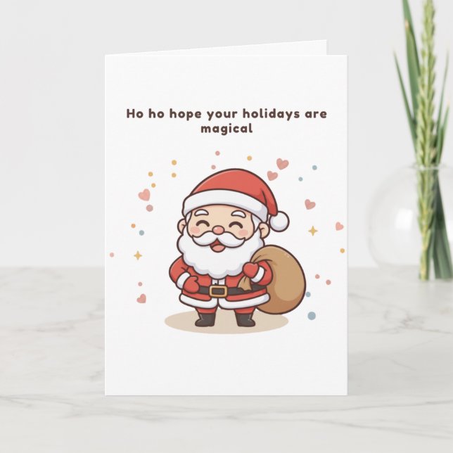Ho Ho Hope Your Holidays Are Magical Puchi Card Karte (Vorderseite)