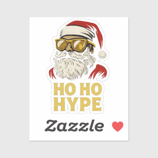 HO HO HYPE – Santa Gold Aufkleber (Blatt)