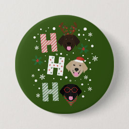 Ho Ho Labrador Retriever Frohe Weihnachten Button