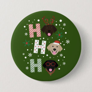 Ho Ho Labrador Retriever Frohe Weihnachten Button