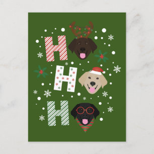 Ho Ho Labrador Retriever Frohe Weihnachten Postkarte