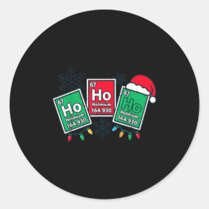 Ho Ho Lustiger Wissenschafts-Lehrer Weihnachten Ch Runder Aufkleber