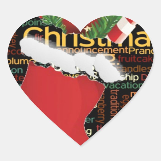 Ho-ho! Merry Christmas OHRTS and a Happy New Year Herz-Aufkleber (Vorderseite)