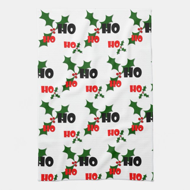 Ho Ho Mistletoe Dih Handtuch (Vertikal)