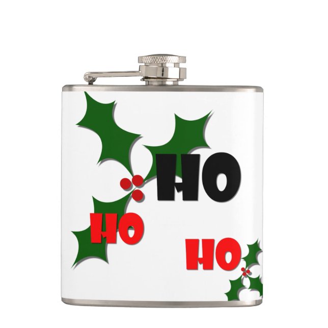 Ho Ho Mistletoe Flask Flachmann (Vorderseite)