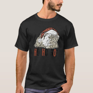 Ho Ho Nein Katze Weihnachten Santa Hut Xmas Katze T-Shirt