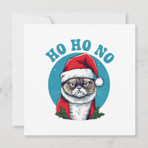 Ho ho no - lustige gruselige Katze Einladung