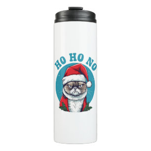 Ho ho no - lustige gruselige Katze Thermosbecher