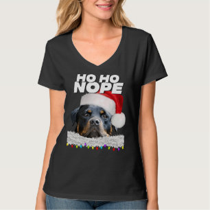 Ho Ho Nope Rottweiler Niedlich Christmas Rottie T-Shirt