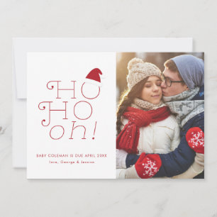 Ho Ho oh Weihnachtsschwangerschafts-Mitteilung Feiertagskarte