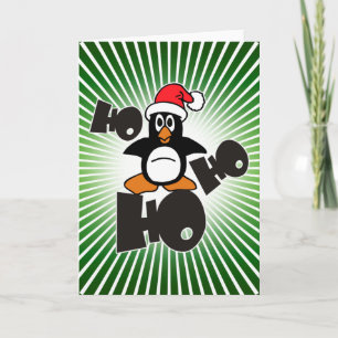 Ho Ho - Pinguin - fröhliche Weihnachten + Ihr Back