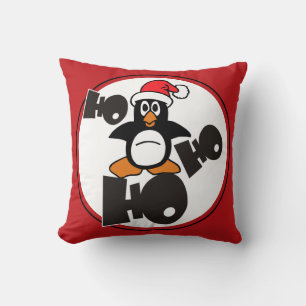 Ho Ho - Pinguin - fröhliche Weihnachten + Ihr Back Kissen