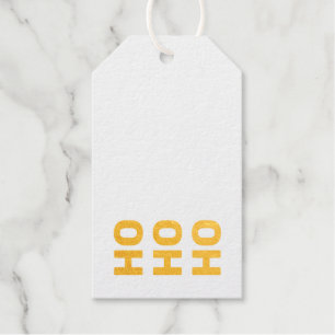 Ho Ho Rot & Weiß Blanko Moderne Weihnachten Geschenkanhänger