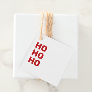 Ho Ho Rot & Weiß Blanko Moderne Weihnachten Geschenkanhänger