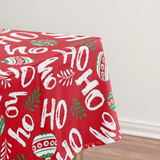 Ho Ho Rote und grüne Weihnachtsbände Rot Tischdecke (Beispiel)