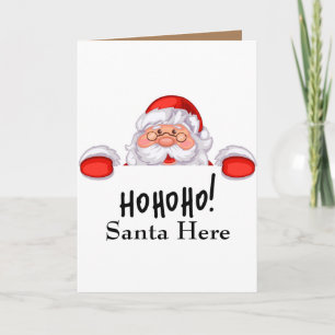 Ho Ho Santa Hier Weihnachtskarte mit Hund Karte