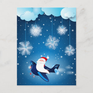 Ho ho! Santa im Flugzeug, Postkarte