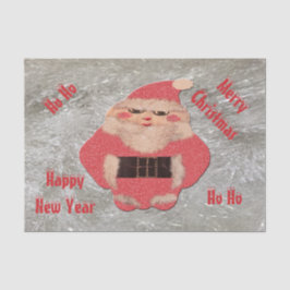 Ho Ho Santa Ivory Glitzer Seidenpapier