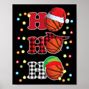 Ho Ho Santa Karierte Weihnachtslichter Pajama S Poster