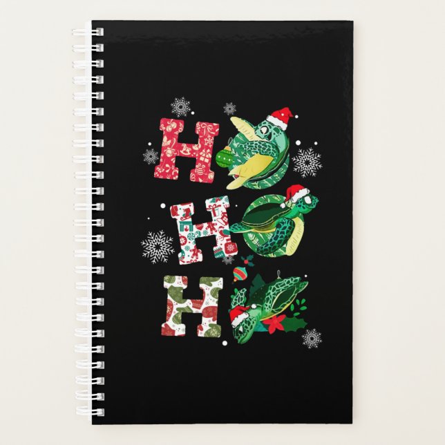 Ho Ho Santa Turtles Weihnachtsdekor Planer (Vorderseite)