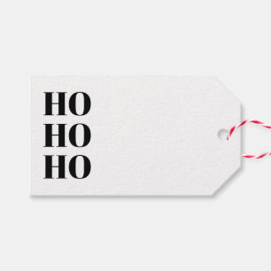 Ho Ho Schwarz-Weiß-Blanko niedliche Weihnachten Geschenkanhänger