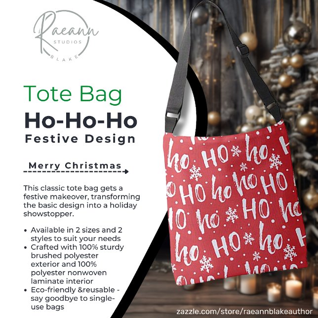 Ho-Ho Spaß Weihnachtsdesign Tote Tasche (Von Creator hochgeladen)