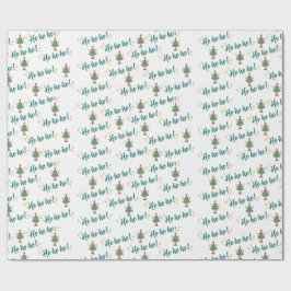 Ho Ho Tanzen Weihnachtsbaumwrapping Paper Geschenkpapier
