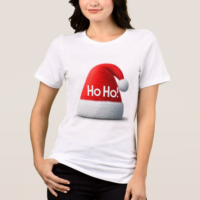 "Ho Ho Weihnachten Frauen T - Shirt - Spaß (Vorderseite)