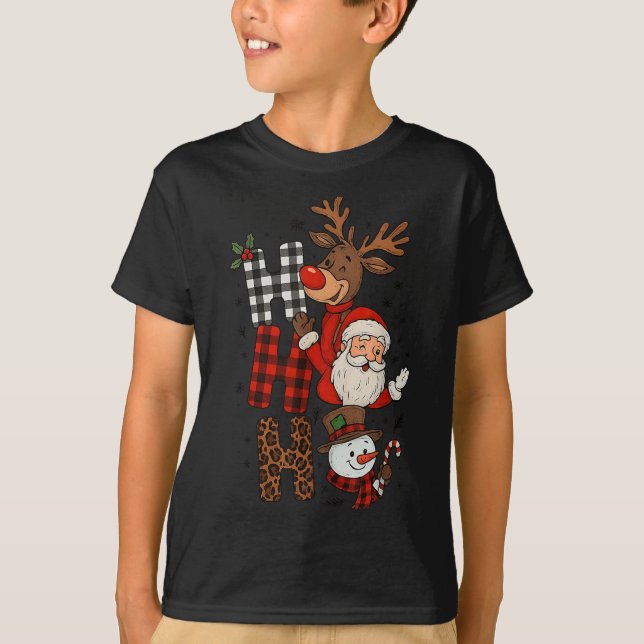 Ho Ho Weihnachten Pajama für Kinder Männer Frauen  T-Shirt (Vorderseite)