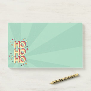 Ho ho Weihnachten Saisonstars Retrodesign Post-it Klebezettel