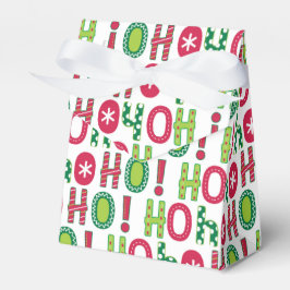 Ho Ho Weihnachten Spaß Modern Red Green Pattern Geschenkschachtel