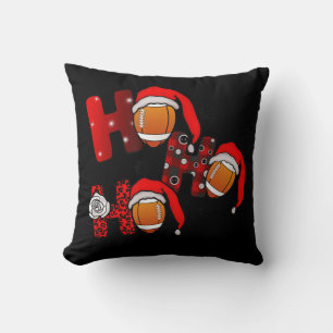 Ho Ho Weihnachts Fußball Ball Weihnachtsmannmütze Kissen
