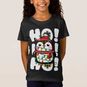Ho Ho Weihnachtslicht Niedlicher Pinguin T-Shirt