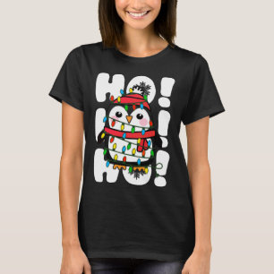 Ho Ho Weihnachtslicht Niedlicher Pinguin T-Shirt