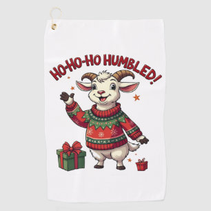 Ho Ho Weihnachtsmannmütze Weihnachtsziege Golfhandtuch