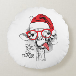 Ho Ho Y’all Giraffe Rundes Kissen